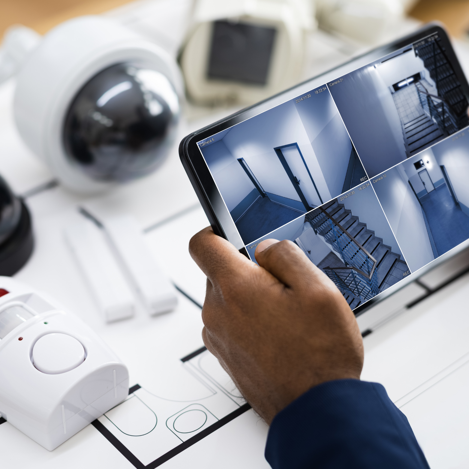 Person monitoring Video Surveillance Cameras